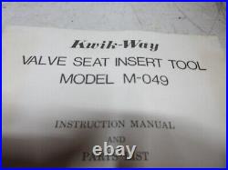 Kwik-Way Valve Seat Insert Tool M-049