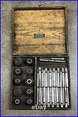 Kwik-Way Vintage Valve Seat Cutter Reseating Facing 32 pc Set 13 Cutting Heads