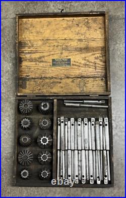 Kwik-Way Vintage Valve Seat Cutter Reseating Facing 32 pc Set 13 Cutting Heads