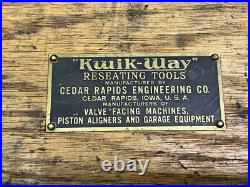 Kwik-Way Vintage Valve Seat Cutter Reseating Facing 32 pc Set 13 Cutting Heads