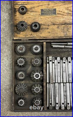 Kwik-Way Vintage Valve Seat Cutter Reseating Facing 32 pc Set 13 Cutting Heads