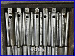 Kwik-Way Vintage Valve Seat Cutter Reseating Facing 32 pc Set 13 Cutting Heads