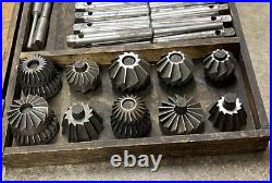 Kwik-Way Vintage Valve Seat Cutter Reseating Facing 32 pc Set 13 Cutting Heads