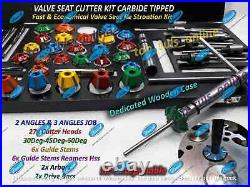 Motorcycles 3 angle Valve Job Seat Cutter Set Carbide Tipped