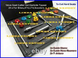 New VALVE SEAT CUTTER SET KAWASAKI, HONDA, YAMAHA CARBIDE TIPPED 24 PCS BIKES, ATV New VALVE SEAT CUTTER SET KAWASAKI, HONDA, YAMAHA CARBIDE TIPPED 24 PCS BIKES, ATV