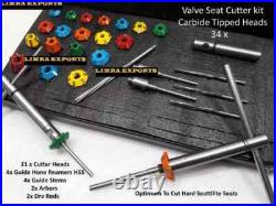 New Valve Job Seat Cutter Set Carbide Tipped For Motorcycles 3 Angle BEST