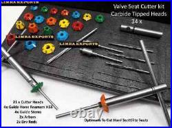 New Valve Job Seat Cutter Set Carbide Tipped for Motorcycles 3 angle USA New Valve Job Seat Cutter Set Carbide Tipped for Motorcycles 3 angle USA