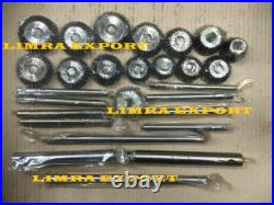New Valve Seat Cutter Set 21 Cutter Carbon Steel Set Vintage Car Bike Engine
