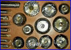 New Valve Seat & Face Cutter Set 12 Pcs Set For Vintage Cars & Bikes in Wooden