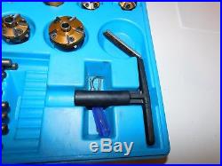 Neway Valve Seat Cutter Set with 9 Heads 30 Pilot Rod Set with Case USA NICE