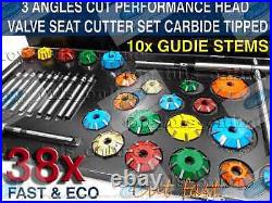 RACING VALVE SEAT CUTTER SET 3 ANGLES CUT CARBIDE TIPPED PERFORMANCE kit