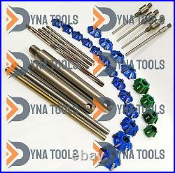 Small Gas Engine Heads Valve Seat Cutter Kit Carbide Tipped 34 Pcs All In One