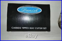 Twin Cam 16-24 Valve Head Seat Cutter Kit Carbide Tipped + Guide Tools Boxed