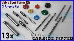 VALVE SEAT CUTTER KIT 3 ANGLE CUT CARBIDE PERFORMANCE 27.5mm-26mm 30-45-60 VALVE SEAT CUTTER KIT 3 ANGLE CUT CARBIDE PERFORMANCE 27.5mm-26mm 30-45-60