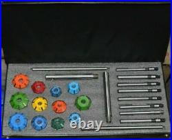 VALVE SEAT CUTTER SET 24 pcs CARBIDE TIPPED CHEVY, FORD, CLEAVLAND NEW