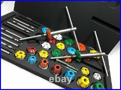 VALVE SEAT CUTTER SET 24 pcs CARBIDE TIPPED CHEVY, FORD, CLEAVLAND NEW#