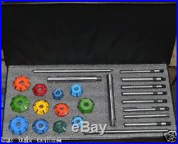 VALVE SEAT CUTTER SET 24 pcs CARBIDE TIPPED FOR PERFORMANCE ENGINES