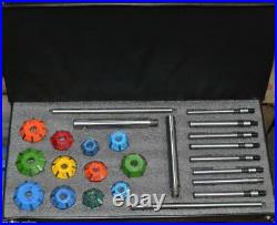 VALVE SEAT CUTTER SET 3 angle cut 30,45,70 degree 36,39,45,47 mm with stems