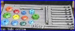 VALVE SEAT CUTTER SET 3 angle cut 30,45,70 degree 36,39,45,47 mm with stems