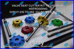 VALVE SEAT CUTTER SET 6 pcs CARBIDE TIPPED 30 45 60 DEG 3 ANGLE CUT SMYG