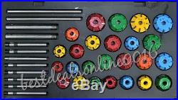 VALVE SEAT CUTTER SET CARBIDE TIPPED 37 FOR CHEVY, FORD. GMC, Big Block Diesel, petr