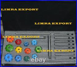 VALVE SEAT JOB CUTTER KIT CARBIDE TIPPED 30-45-70 DEGREE CUT HARD 32m to 48m DIA