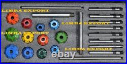 VALVE SEAT JOB CUTTER KIT CARBIDE TIPPED 30-45-70 DEGREE CUT HARD 32m to 48m DIA
