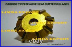 VALVE SEAT JOB CUTTER KIT CARBIDE TIPPED 30-45-70 DEGREE CUT HARD 32m to 48m DIA