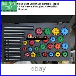 ValveSeatCutter Set Carbide Tipped 37 For Chevy, Ford. Gmc, Caterpillar, Komtus BEST