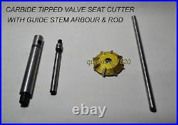 Valve Re Seating Cutter Kit Carbide Tipped 30-45-70 Degree + 8 Stems Cut Hard