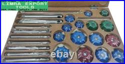Valve Seat Cutter 15PCs Carbide Set For Car & Bikes With Wooden Box