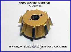 Valve Seat Cutter Carbide Tipped 3 Angle Cut Custom Made 30-45-60 Degree