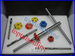 Valve Seat Cutter Kit Carbide Tipped 14 Pcs Optimum for Hard Seats with HSS REAM