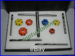 Valve Seat Cutter Kit Carbide Tipped 14 Pcs Optimum for Hard Seats with HSS REAM