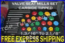 Valve Seat Cutter Kit Carbide Tipped For Vintage And Modern Engines Boxed Valve Seat Cutter Kit Carbide Tipped For Vintage And Modern Engines Boxed