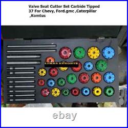 Valve Seat Cutter Set Carbide Tipped 37 For Chevy, Ford. Gmc, Caterpillar, Komtus