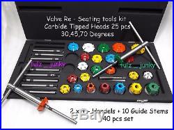 Valve Seat Cutter Set Carbide Tipped 37 For Chevy, Ford. Gmc, Chrysler, Dogde