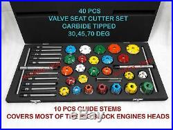 Valve Seat Cutter Set Carbide Tipped 40 For Chevy, Ford. Gmc, Caterpillar, Komtsu
