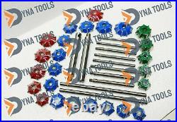Valve Seat Cutter Set Carbide Tipped 40 Pcs For Chevy, Ford. Chrysler, Dodge