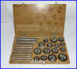 Valve Seat & Face Cutter Set / Kit 15 Pcs Set For Vintage Cars & Bikes In Wood