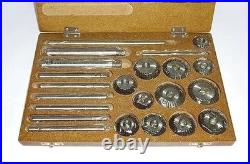 Valve Seat & Face Cutter Set Of 12PCs Carbon Steel With Wooden Box-GIMT