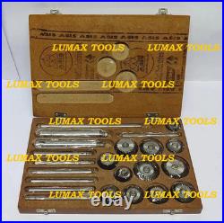 Valve Seat & Face Cutter Set Of 12 Pcs Carbon Steel With Wooden Box