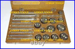 Valve Seat & Face Cutter Set Of 12 Pcs Carbon Steel With Wooden Box