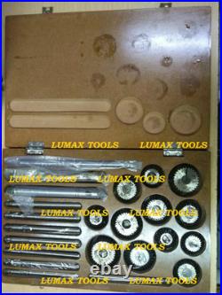 Valve Seat & Face Cutter Set Of 12 Pcs Carbon Steel With Wooden Box