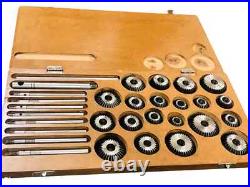 Valve Seat & Face Cutter Set Of 20PCs Carbon Steel With Wooden Box