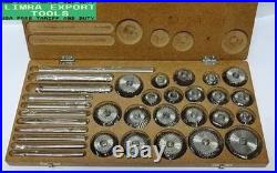 Valve Seat & Face Cutter Set Of 21PCs Carbon Steel With Wooden Box
