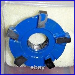 Valve seat cutter set, 5-piece, made of carbide, 2 cutting angles