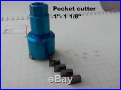 Valve seat pocket cutter adjustable, range 1- 1 1/8 for 3/8 pilot