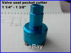 Valve seat pocket cutter adjustable, range 1 1/4- 1 3/8 for 3/8 pilot