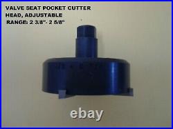 Valve seat pocket cutter adjustable, range 2 3/8- 2 5/8 for 3/8 pilot